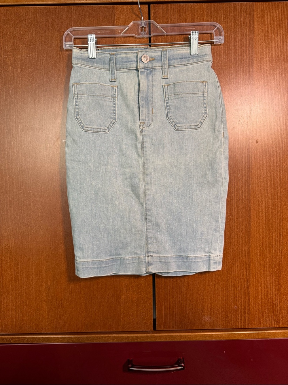 Hudson Jeans Light Blue Denim Pencil Skirt